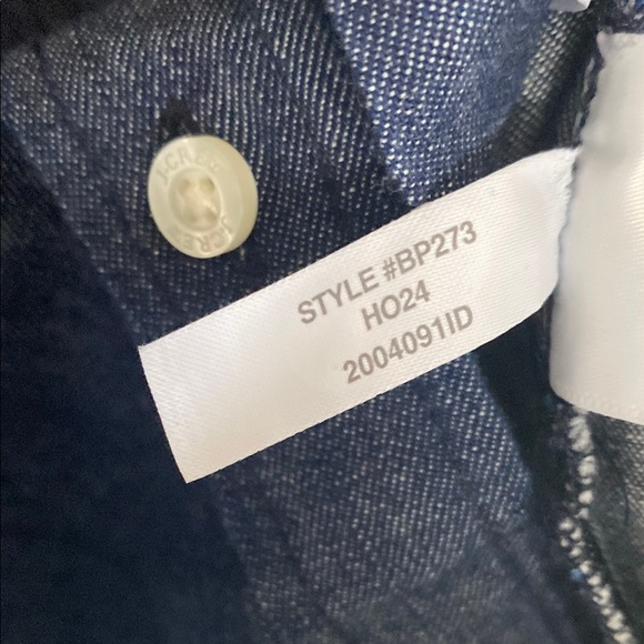 J.Crew Factory Dark Blue Chambray Button Down Shirt Utility Size Small - Picture 4 of 5